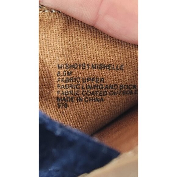 Steve Madden Mishelle Dark Blue Velvet Slip On Sandals Women's Size 8.5 - Picture 4 of 6